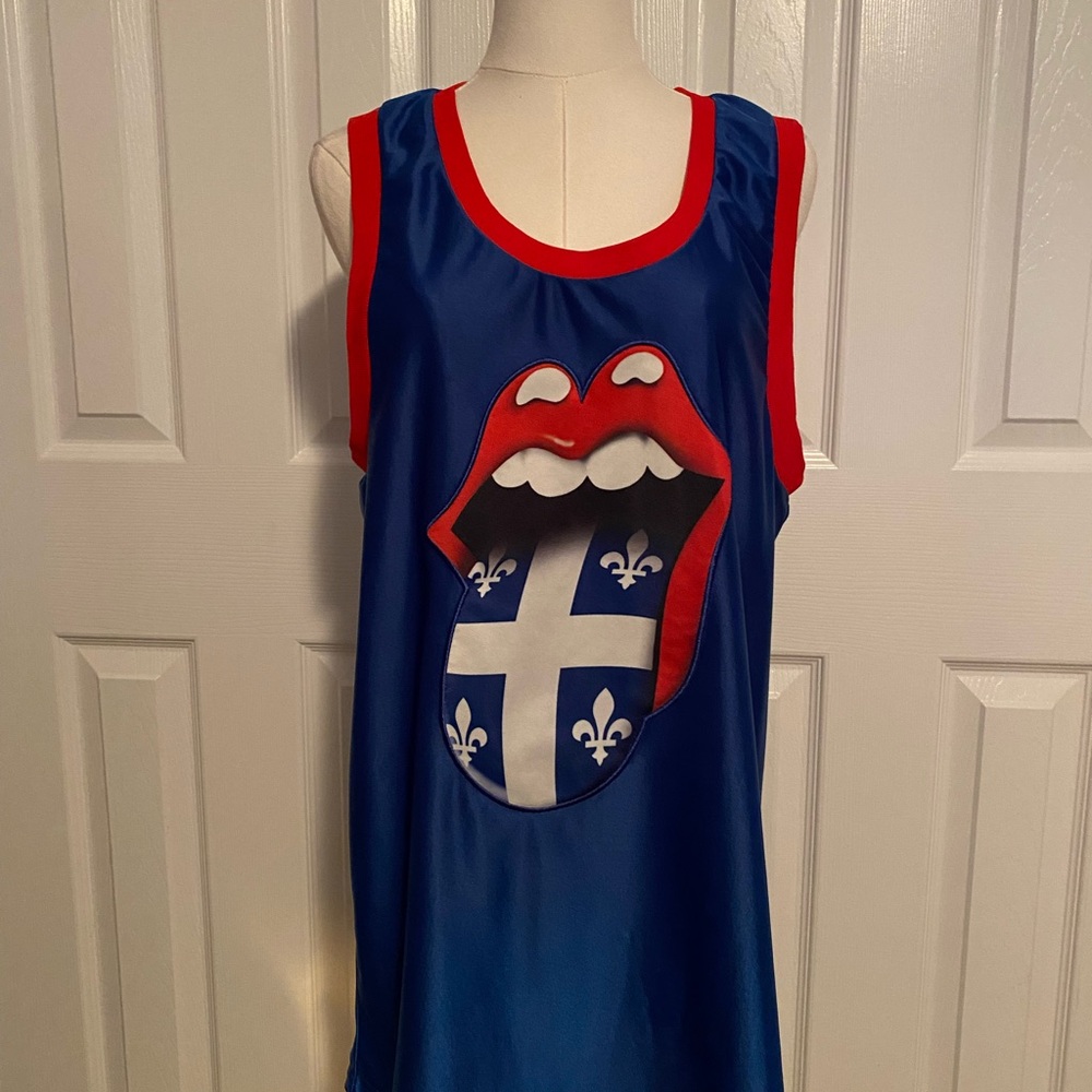 The Rolling Stones Blue and Red Tank Top by Bravado